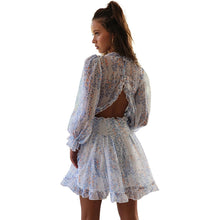 Load image into Gallery viewer, Fashion Short Floral Chiffon Jumpsuit V-neck Cake Skirt