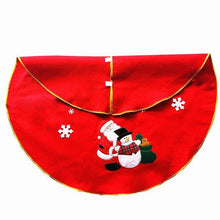 Load image into Gallery viewer, Christmas Santa Claus Tree Skirt Embroidery Decoration Ornaments Xmas Tree Apron