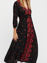 Load image into Gallery viewer, 2018 new arrival Bohemian choke chili small sleeves in the long section of the dress