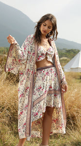 Beach Holiday Top + Skirt Bohemian Women's Two-Piece Suit