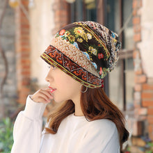 Load image into Gallery viewer, Pullover hat ethnic style bag head hat pile hat dual-purpose bib