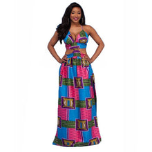 Load image into Gallery viewer, Print Spaghetti Strap Backless Split Maxi Dress
