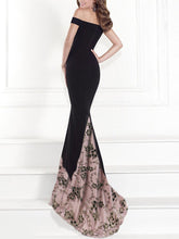 Load image into Gallery viewer, Off Shoulder Decorative Lace Evening Dress