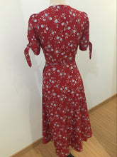 Load image into Gallery viewer, V-NECK HALF-SLEEVE FLORAL BOHO LONG DRESS