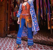 Load image into Gallery viewer, Bohemian Hippie Wind Stretch Flared Pants Elastic Pants Printed Slimming Pants