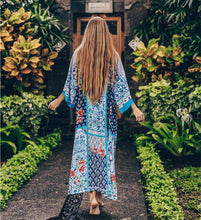 Load image into Gallery viewer, Ethnic Print Beach Sun Protection Bikini Dress Blouse