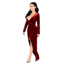 Load image into Gallery viewer, Gold velvet fabric hot sale party party dress 4 Colors