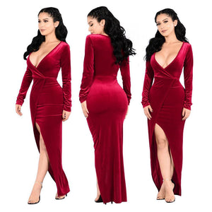 Gold velvet fabric hot sale party party dress 4 Colors