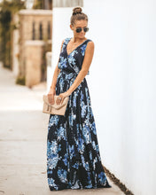 Load image into Gallery viewer, Navy Floral Sleeveless Diana Maxi Dress