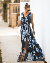 Load image into Gallery viewer, Navy Floral Sleeveless Diana Maxi Dress