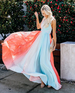 Women New Colorful Sling Print Holiday Evening Dress Maxi Dress
