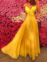 Load image into Gallery viewer, Sexy Sling V-neck Wrapped Chiffon Dress Long Dress