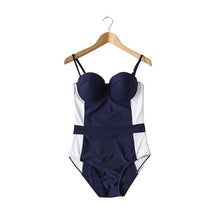 Load image into Gallery viewer, Women&#39;s Siamese Colorblock Swimsuit Bikini