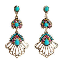Load image into Gallery viewer, Bohemian New Vintage Turquoise Earrings