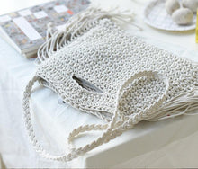 Load image into Gallery viewer, Cotton Crochet Tassel Women Bag Shoulder Slanting Clamshell Hook Flower Tassel Bag
