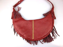 Load image into Gallery viewer, Women Handmade Leather Bag Classic Wild Tassel Crossbody Leather Bag