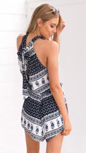 Load image into Gallery viewer, Bohemian Holiday Print Sleeveless Jumpsuit Shorts