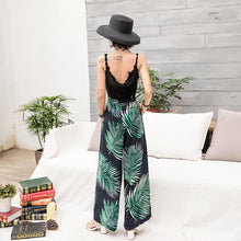 Load image into Gallery viewer, Bohemian Wide-leg Pants High Waist with Floral Pants Seaside Holiday Beach Trousers