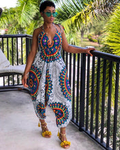 Load image into Gallery viewer, Sexy Totem Print Wide Leg Jumpsuit