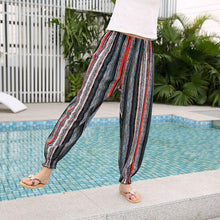 Load image into Gallery viewer, Lantern Pants Bohemian Loose Artificial Cotton Wide Leg Elephant Beach Trousers