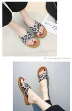 Load image into Gallery viewer, Women Summer Leopard Flat Slippers