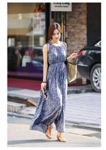 Load image into Gallery viewer, Bohemian Sleeveless Floral Dress Maxi Dress