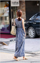 Load image into Gallery viewer, Bohemian Sleeveless Floral Dress Maxi Dress