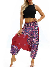 Load image into Gallery viewer, Printed Loose Wide Leg Casual Beamed Bloomers Pants