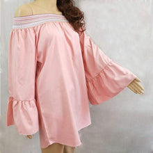 Load image into Gallery viewer, Loose Solid Color Shoulder Long Sleeve Pleated Dress