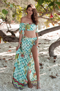 Bohemian Beach Vacation Casual Two-piece Skirt