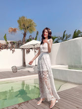Load image into Gallery viewer, Bohemian Holiday Lace Sexy Backless Beach Long Dress