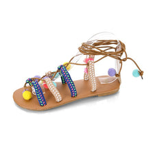 Load image into Gallery viewer, Bohemian Flat Bottom Non-slip Versatile Sandals with Large Size Retro Sandals