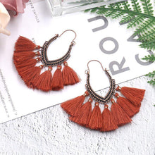 Load image into Gallery viewer, Retro Vintage Boho Bohemian Ethnic Tassel Drop Women Earrings Jewelry Accessories - hiblings