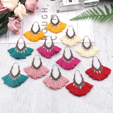 Load image into Gallery viewer, Retro Vintage Boho Bohemian Ethnic Tassel Drop Women Earrings Jewelry Accessories - hiblings