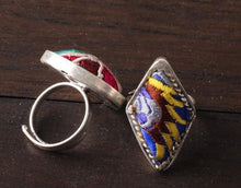 Load image into Gallery viewer, Creative Ethnic Style Handmade Silver Jewelry Fashion Embroidery Ring