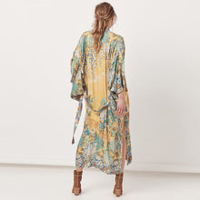 Load image into Gallery viewer, Holiday Print Splicing Lace-up Sleeve Sunscreen Cardigan Cover-up