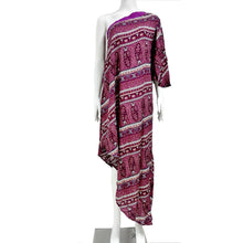 Load image into Gallery viewer, Bohemian Off-the-shoulder Sleeve Printed Irregular Dress