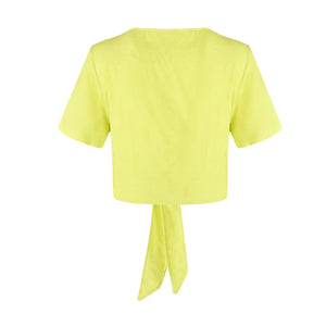 Solid Color Chiffon Breathable Bat Sleeve Bow Top Sun Protection Clothing