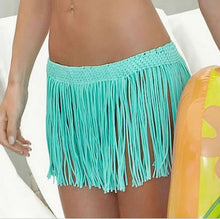 Load image into Gallery viewer, Stretch Fringed Ethnic Style Beach Bikini Short Skirt Bottoms