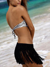 Load image into Gallery viewer, Stretch Fringed Ethnic Style Beach Bikini Short Skirt Bottoms