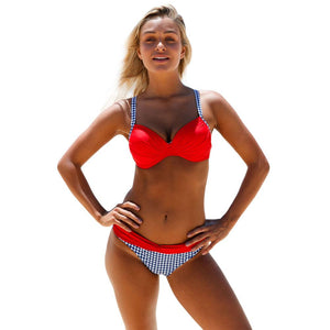 Sexy Bikini Print Sling Women's Swimsuit Split Two-Piece Set