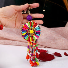 Load image into Gallery viewer, Ethnic Style Hand-woven Flower Key Chain Bag Hanging Ornaments