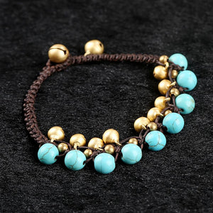 Ethnic Style Vintage Turquoise Bell Bracelet