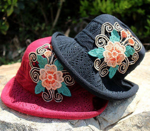 Yunnan national wind embroidered hat knit hat national wind hat folding cap