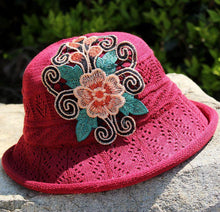 Load image into Gallery viewer, Yunnan national wind embroidered hat knit hat national wind hat folding cap