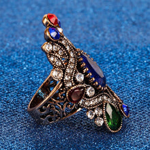 Load image into Gallery viewer, Spiral Sapphire Retro Style Ring