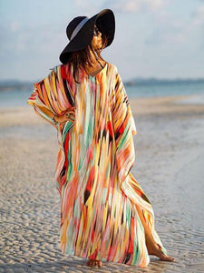 Chiffon Blouse Vacation Beach Long Dress