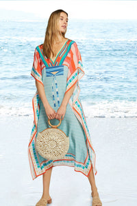 Loose Printed Blouse Beach Holiday Dress