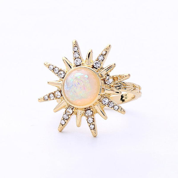Star colorful diamond ring personalized fashion hipster ring