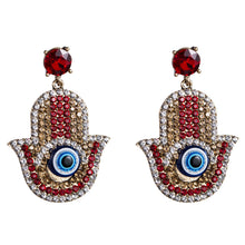 Load image into Gallery viewer, Acrylic imitation diamond eye earrings female personality earrings bohemian earrings